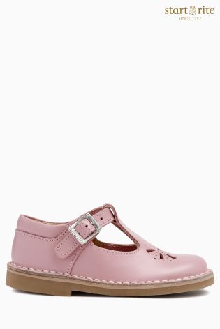 Pink Start-Rite First Walking Leather Tea Party Shoe